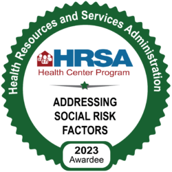 2023 CHQR Social Risk Factors Badge 250x250 - Sliding Fee Program