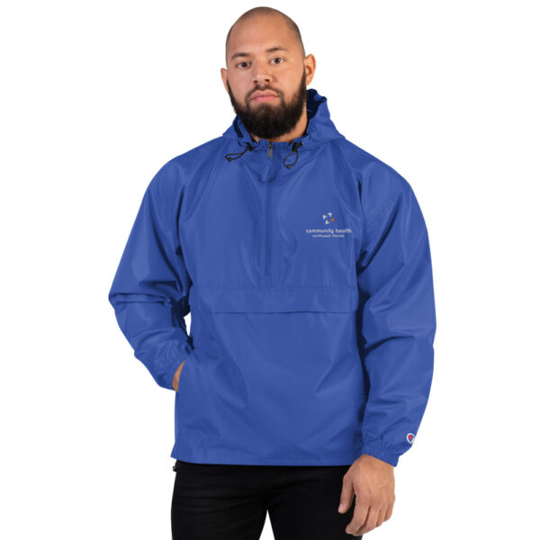 embroidered champion packable jacket royal blue front 61de0342ce4d9 600x600 - Embroidered Champion Packable Jacket