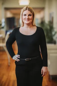 A professionally shot portrait of Bonnie Cowen, an APRN with Community Health Northwest Florida.