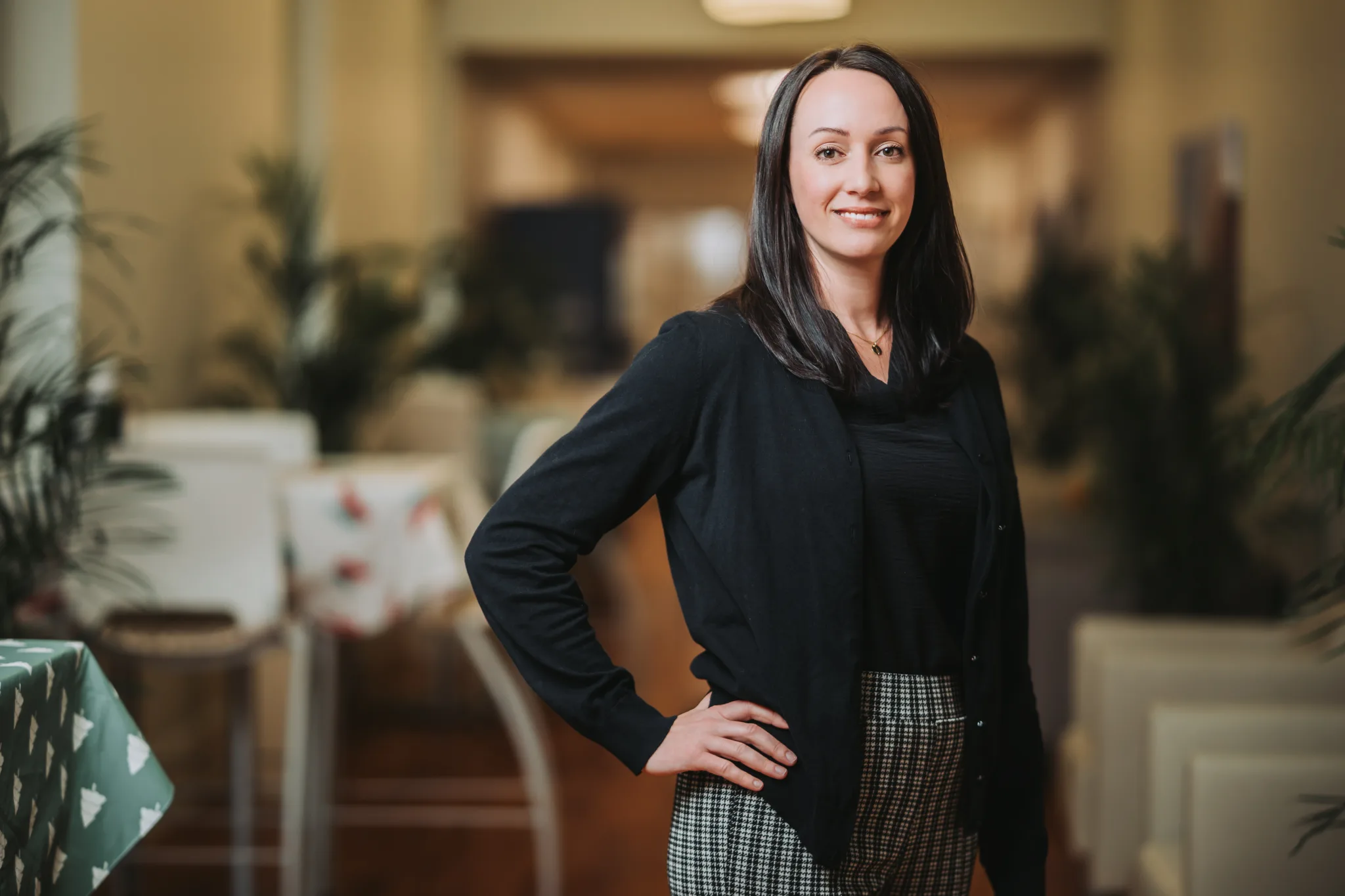 A professionally shot portrait of Samantha Abbott with Community Health Northwest Florida.