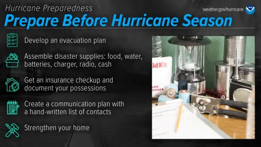 Hurricane tips from the National Weather Center.