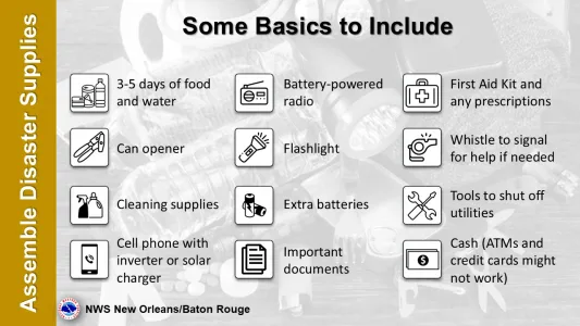 Hurricane tips from the National Weather Center.