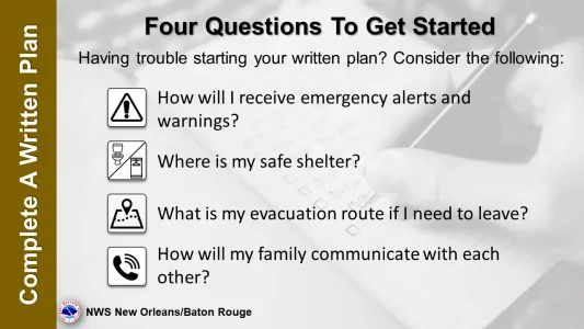 Hurricane tips from the National Weather Center.